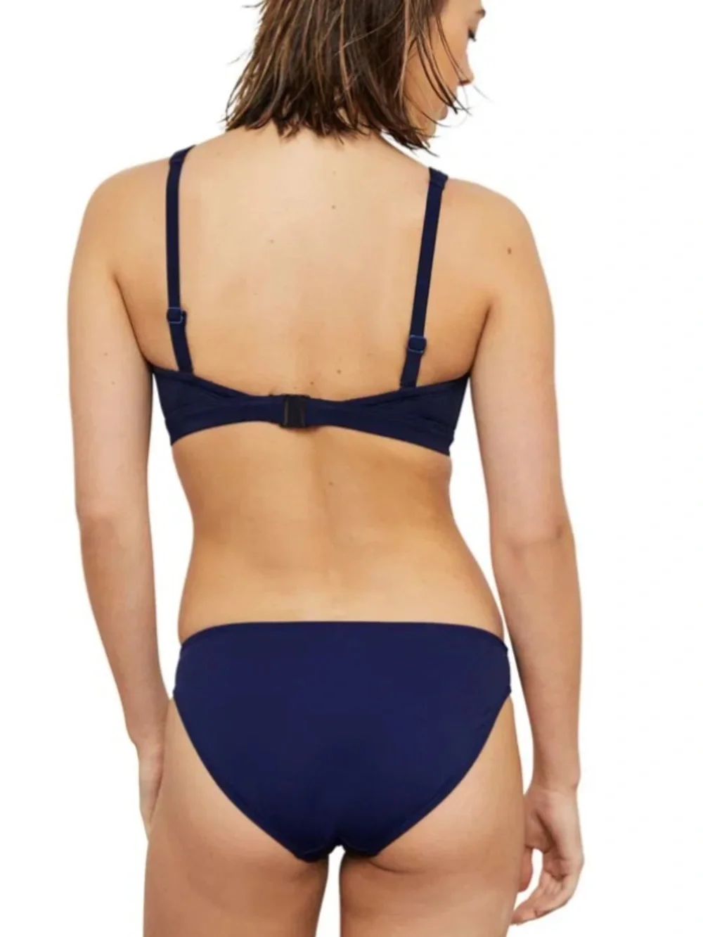 Boden Corsica Navy Blue V-neck Bikini Top size 10 & Bottom is size 12
